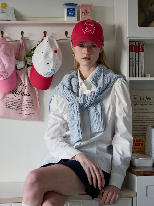 Round Logo Ball Cap (Strawberry)