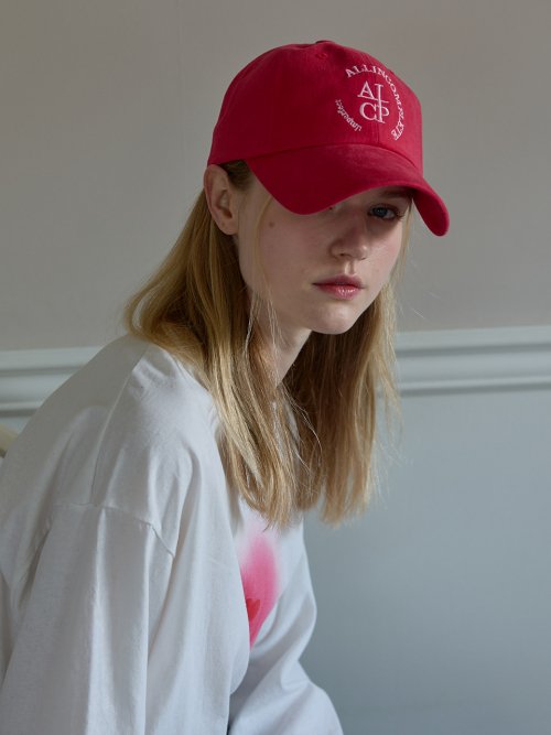 Round Logo Ball Cap (Strawberry)