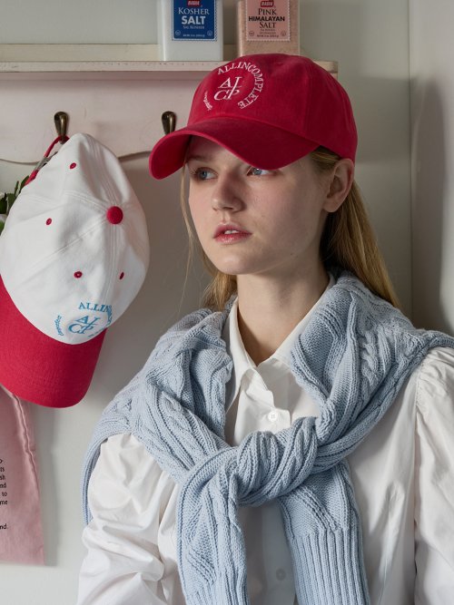 Round Logo Ball Cap (Strawberry)