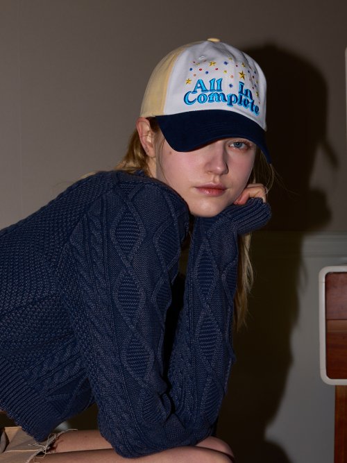 Stella Retro Ball Cap (Navy & Butter)