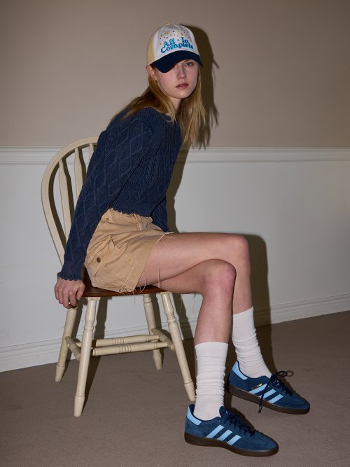 Stella Retro Ball Cap (Navy & Butter)
