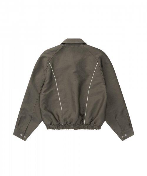 Raglan Piping Jacket (Khaki)