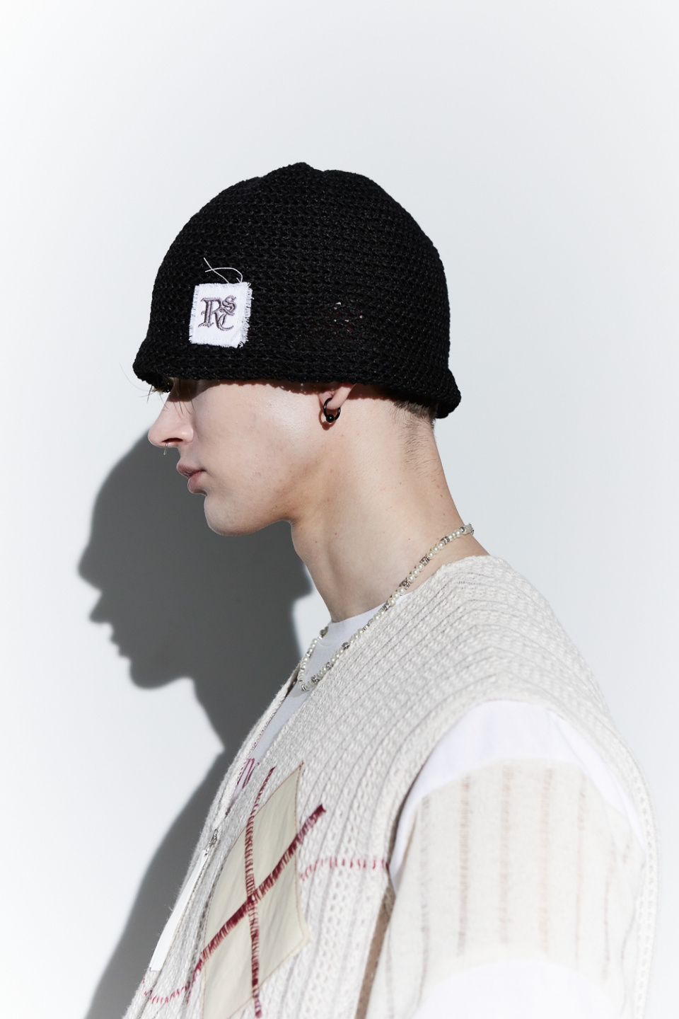MUSINSA | RSSC DENIM PATCHED BEANIE - BK