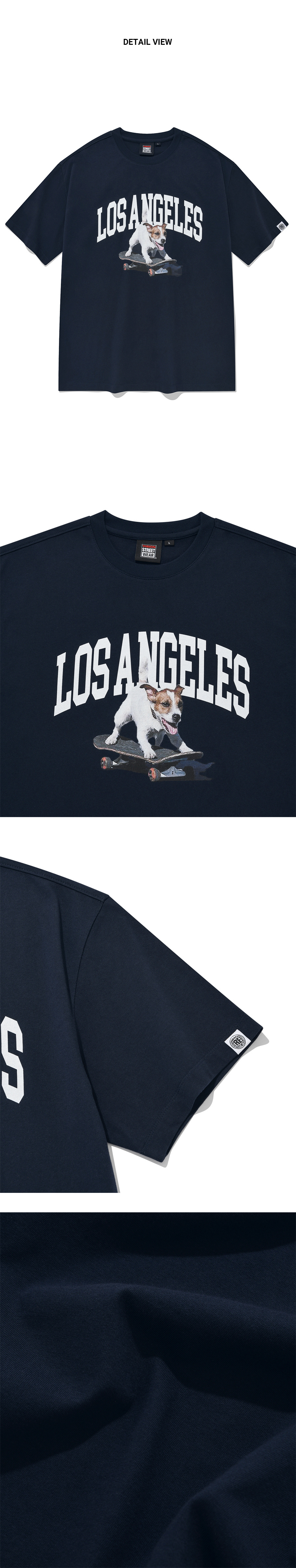 비전스트릿웨어(VISION STREETWEAR) VSW Puppy T-Shirts Navy