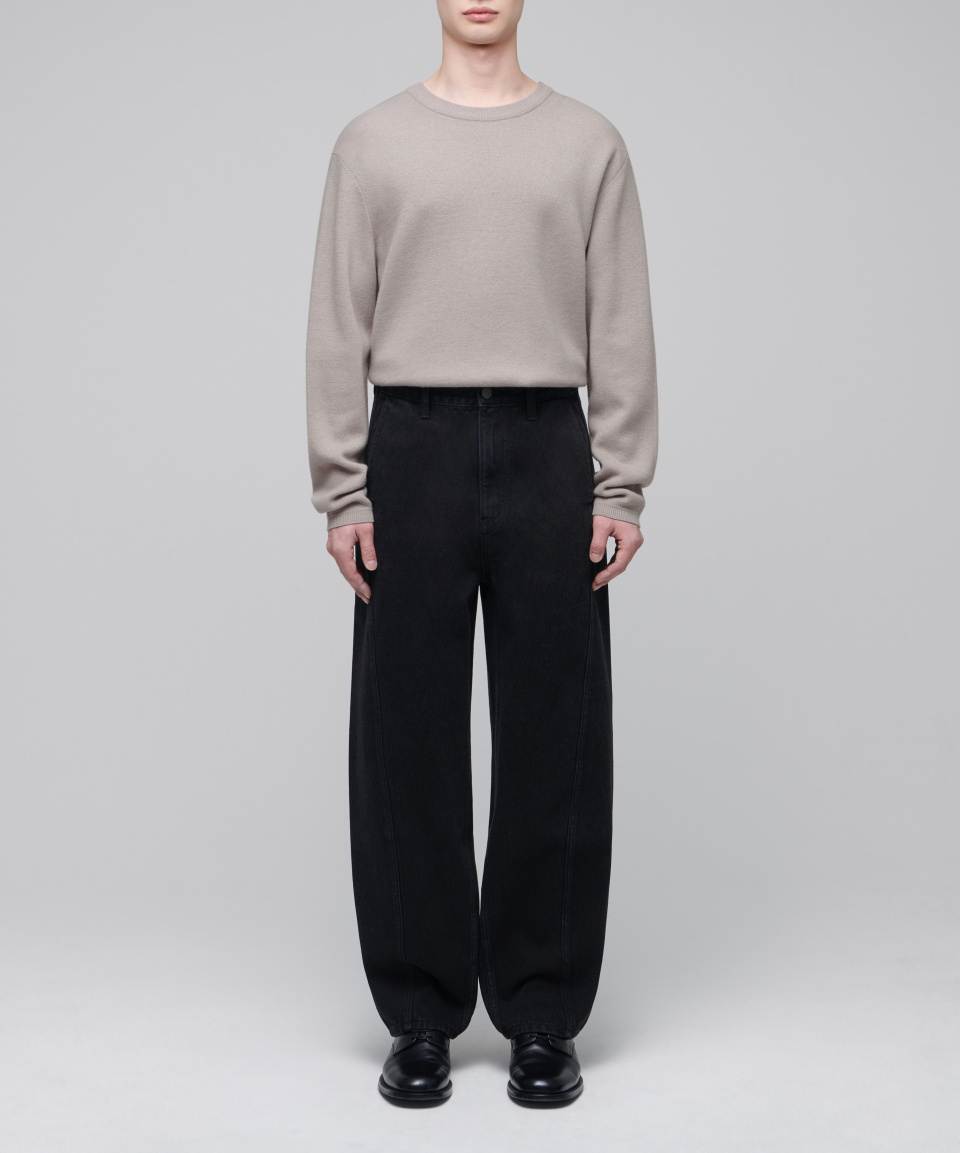 MUSINSA | MUSINSA STANDARD Twisted Semi Balloon Denim Pants