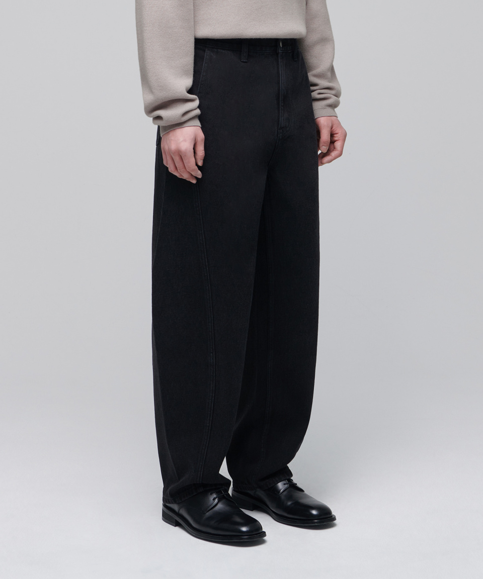 MUSINSA | MUSINSA STANDARD Twisted Semi Balloon Denim Pants