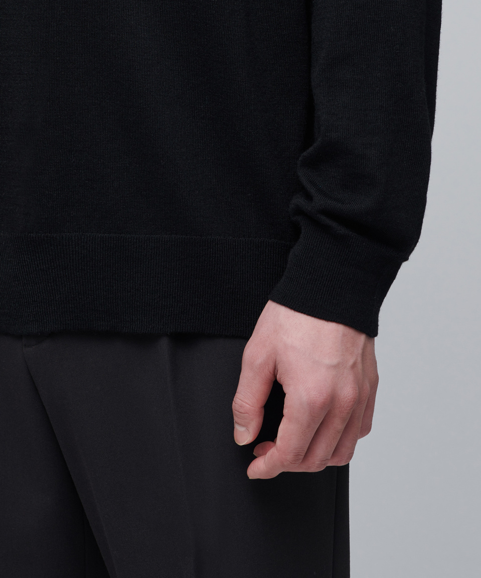 ニット・セーター *MUSINSA STANDARD* Merino wool blend high gauge crew neck kn MUSINSA | AGOD Signature Daily Crewneck Knit [Navy]