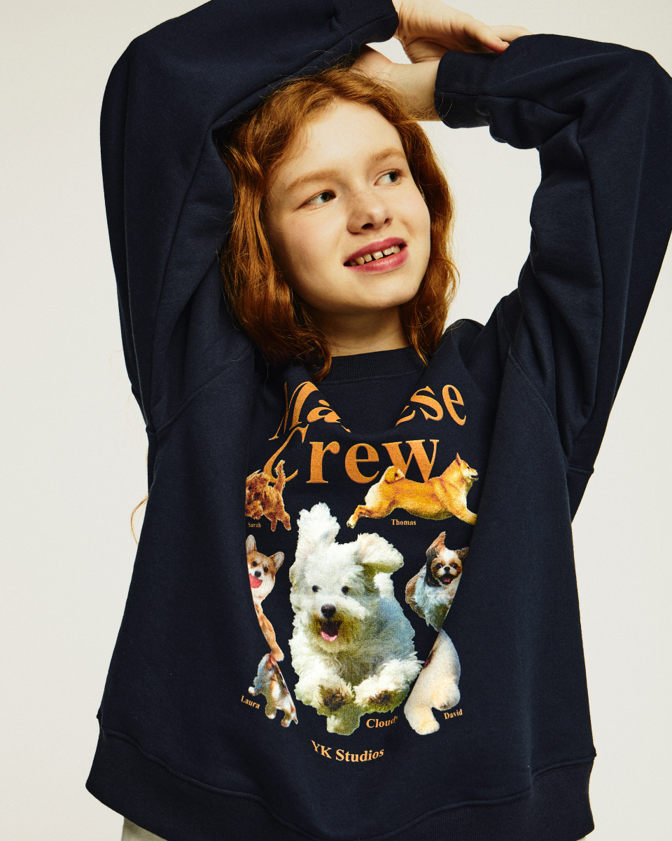 【Wai Kei】 Maltese Cloud Raglan Sweatshirt /追跡付 Wai Kei】 Maltese Cloud Raglan Sweatshirt /追跡付 Wai Keiの