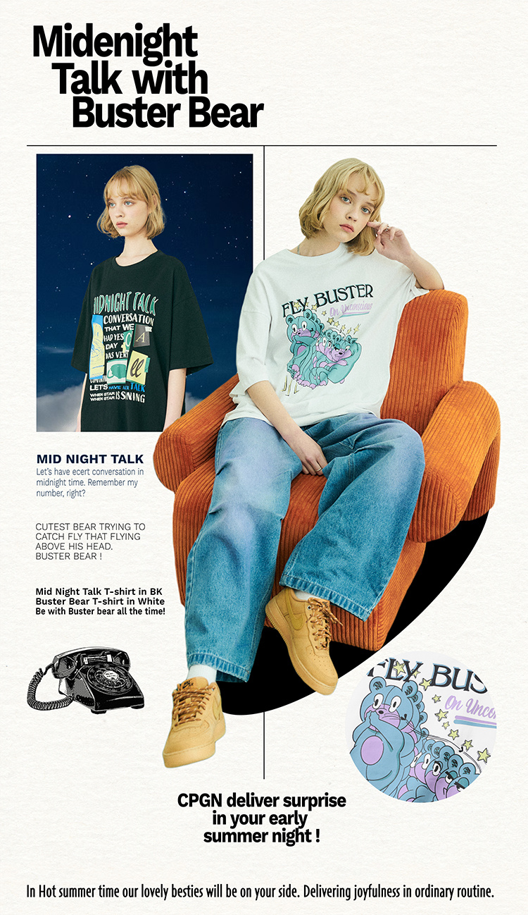 【CPGN STUDIO】Buster Bear Pigment Short Sleeve T-shirt MUSINSA | CPGN STUDIO Buster Bear Pigment Short Sleeve T