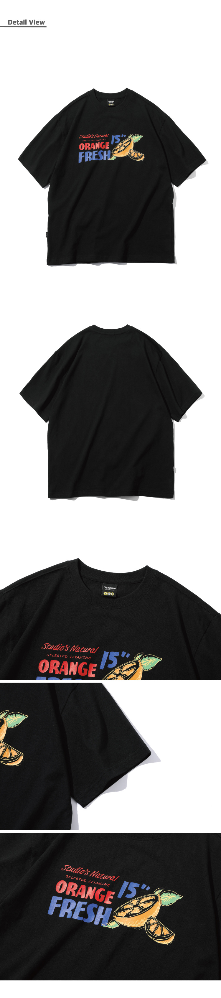 MUSINSA | CPGN STUDIO [#20] Retro Orange Short Sleeve Tee Black