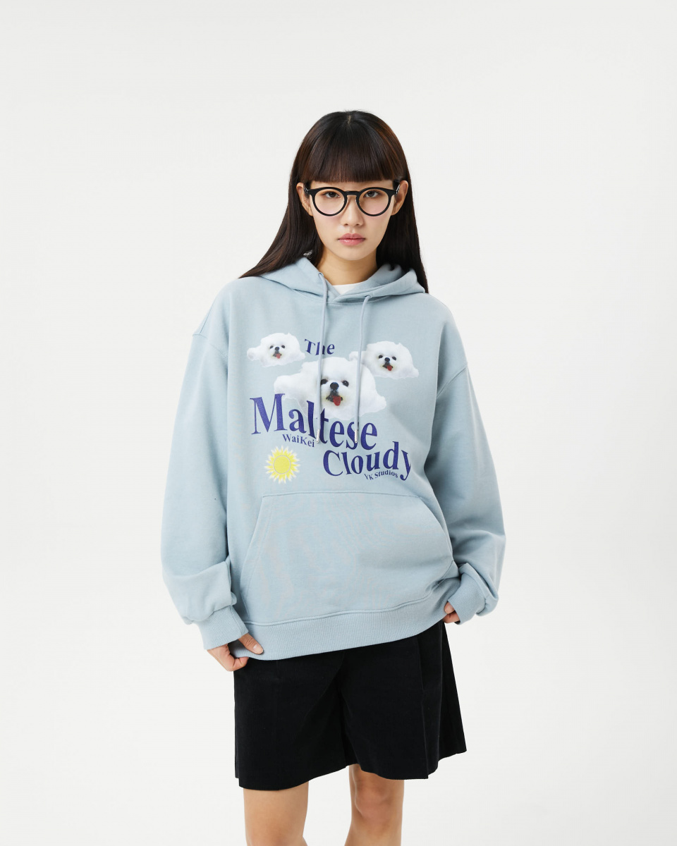 MUSINSA | WAI KEI Maltese Cloudy Hoodie Sky Blue
