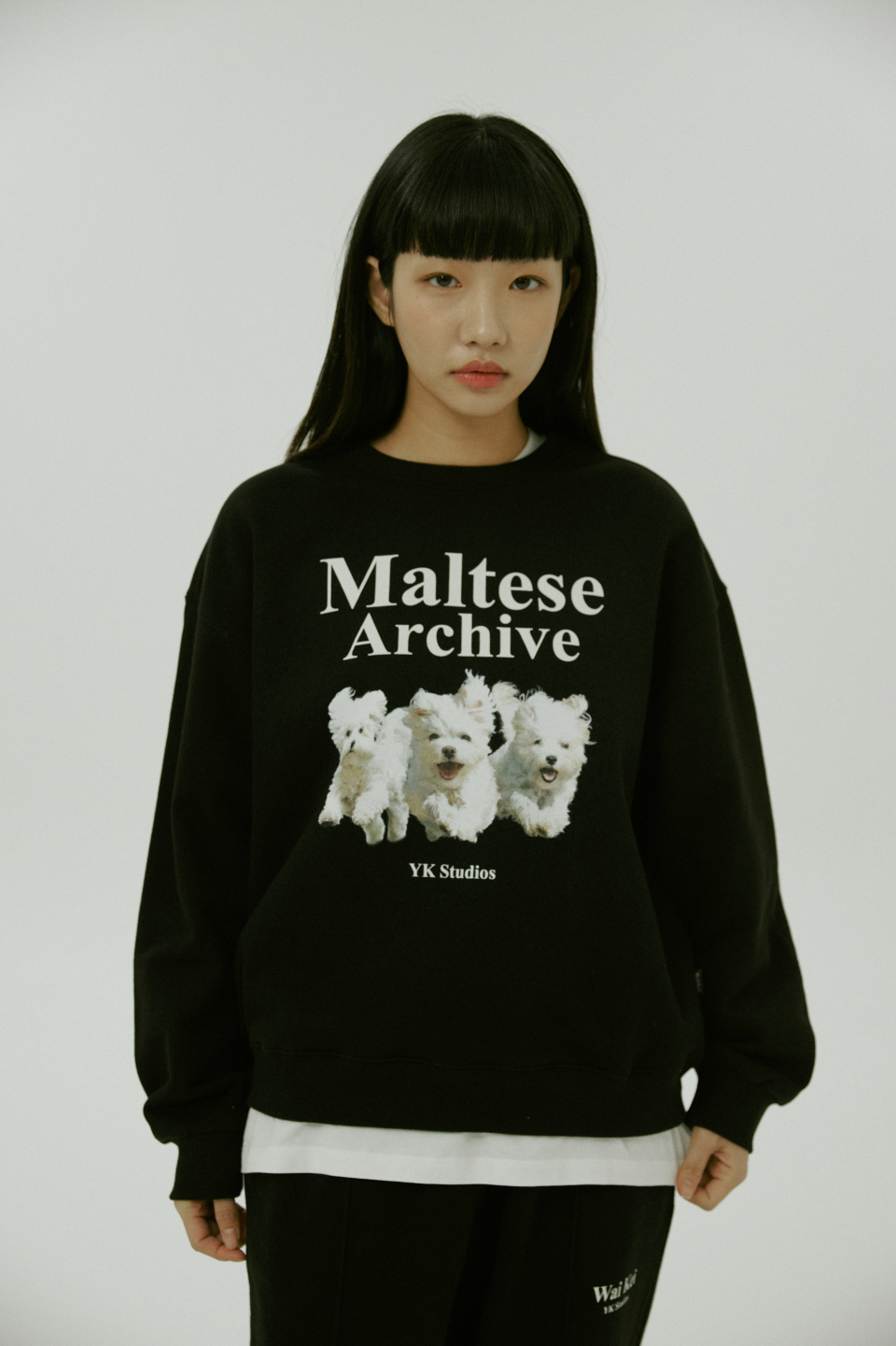 MUSINSA公式 | WAI KEI MALTESE ARCHIVE SWEATSHIRT NAVY