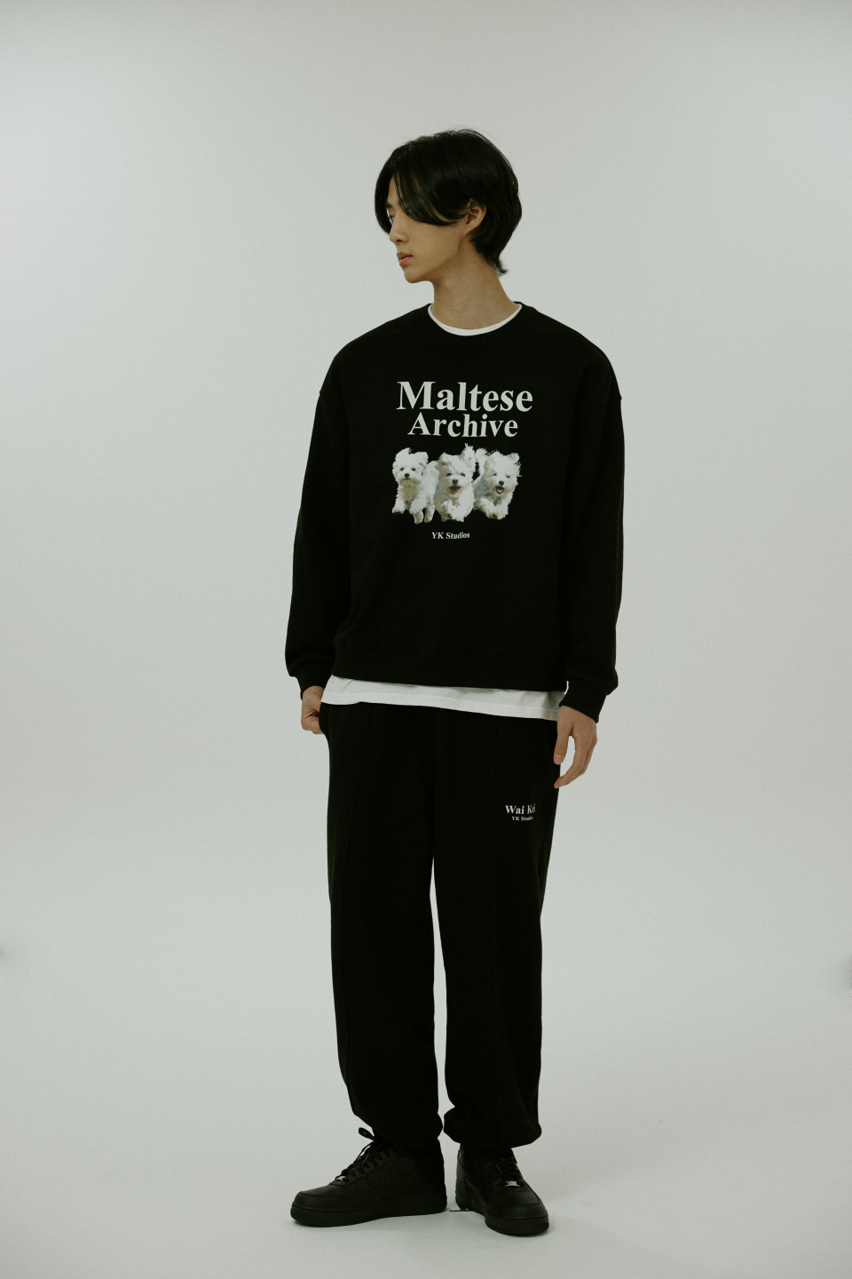 MUSINSA | WAI KEI MALTESE ARCHIVE SWEATSHIRT BLACK