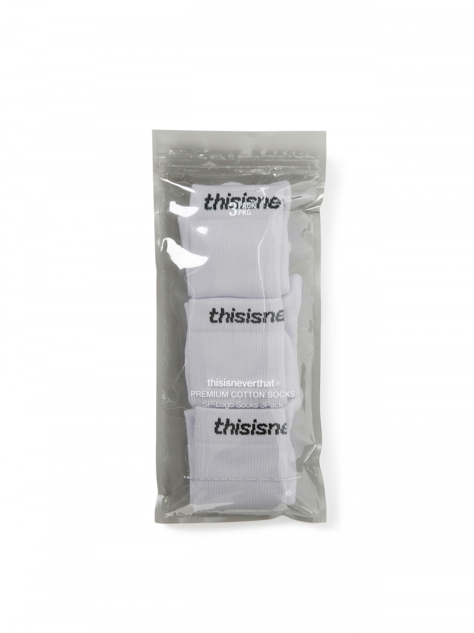 디스이즈네버댓(THISISNEVERTHAT) SP-Logo Socks 3Pack White