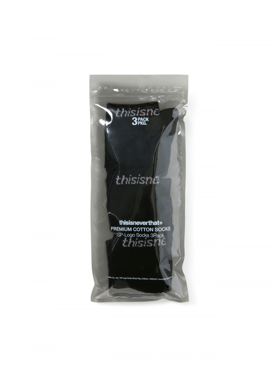 디스이즈네버댓(THISISNEVERTHAT) SP-Logo Socks 3Pack Black