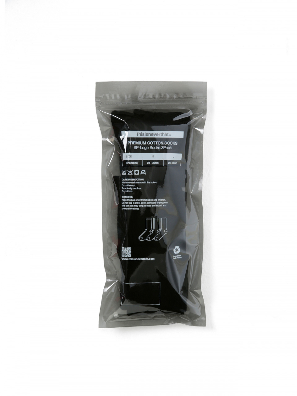 디스이즈네버댓(THISISNEVERTHAT) SP-Logo Socks 3Pack Black