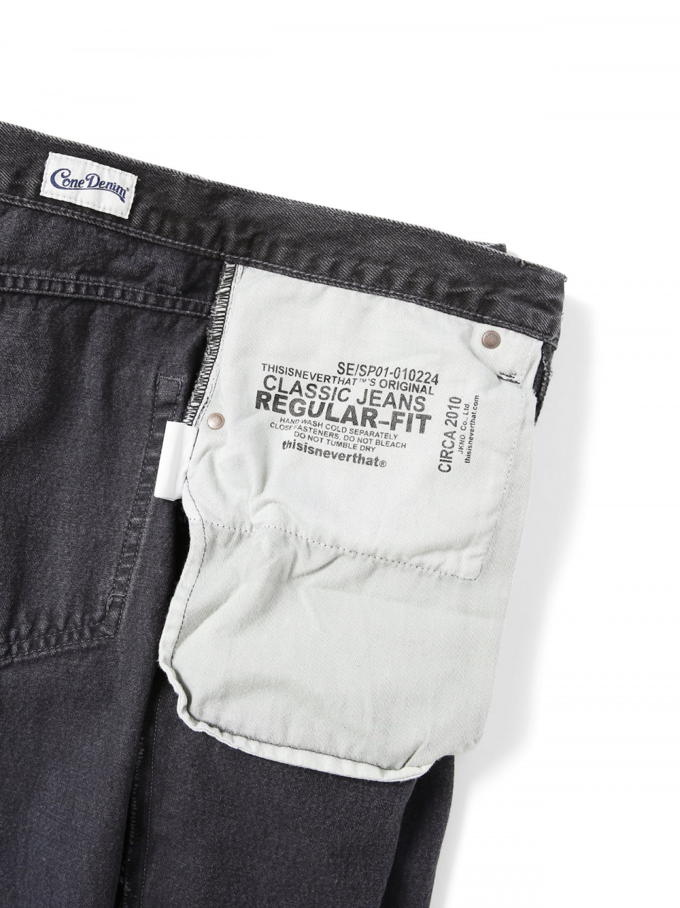 MUSINSA | thisisneverthat® Regular Jeans_Black