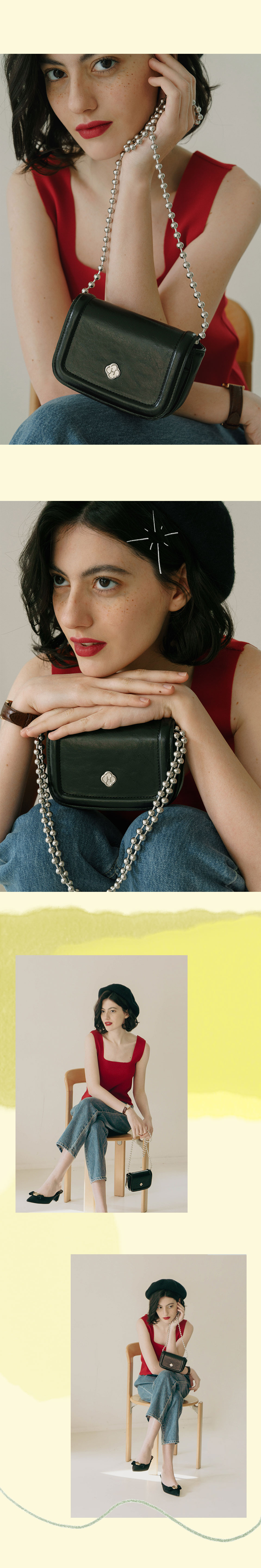 MUSINSA | HEEARI Poppy Chain Mini Bag_Silver