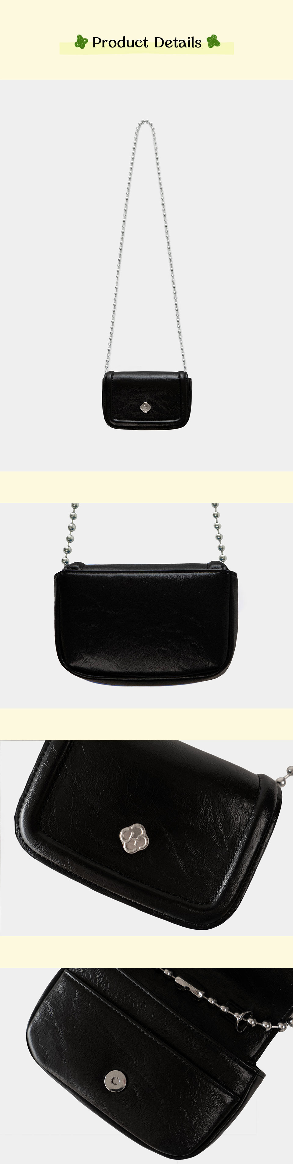 MUSINSA | HEEARI Poppy Chain Mini Bag_Silver