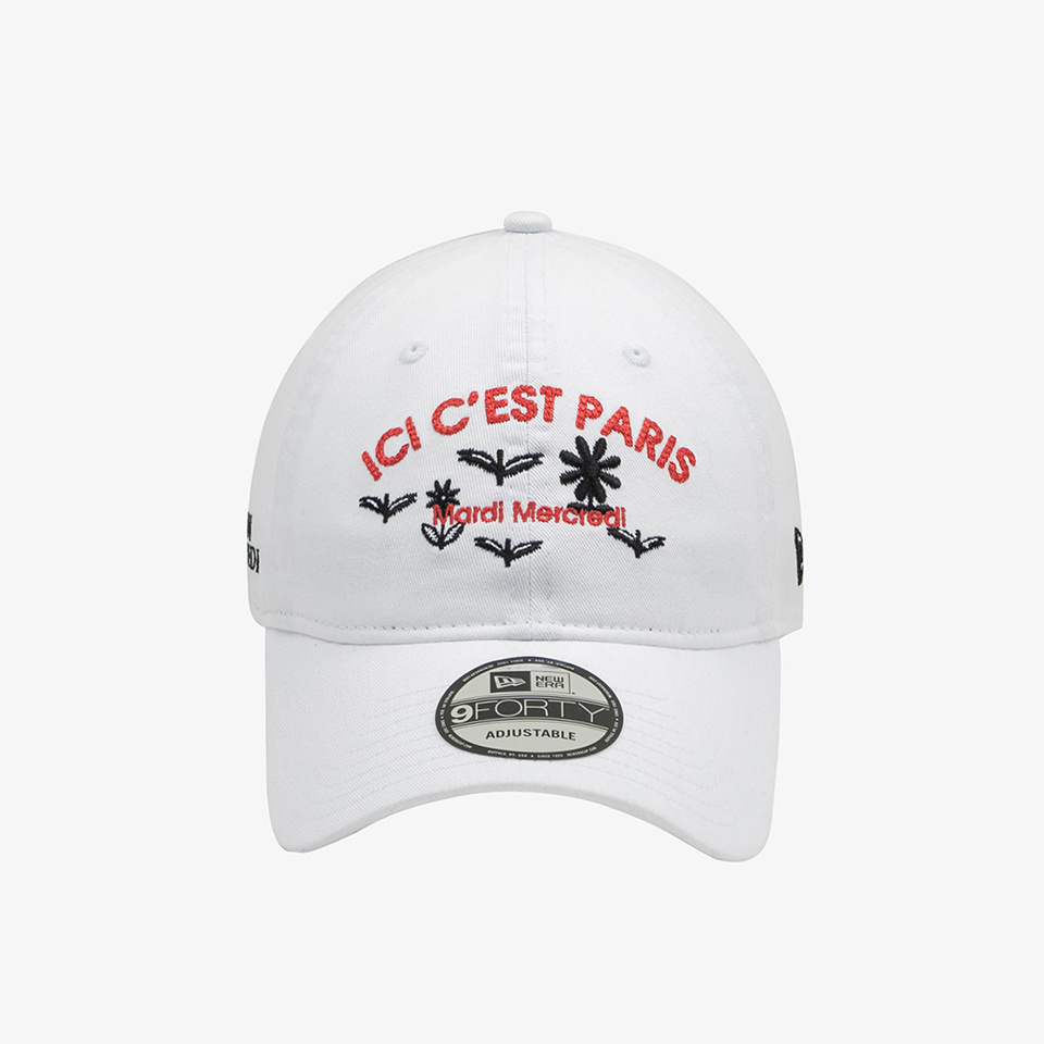 뉴에라 X 마르디 메크르디 ICI CEST PARIS 언스트럭쳐 볼캡 화이트