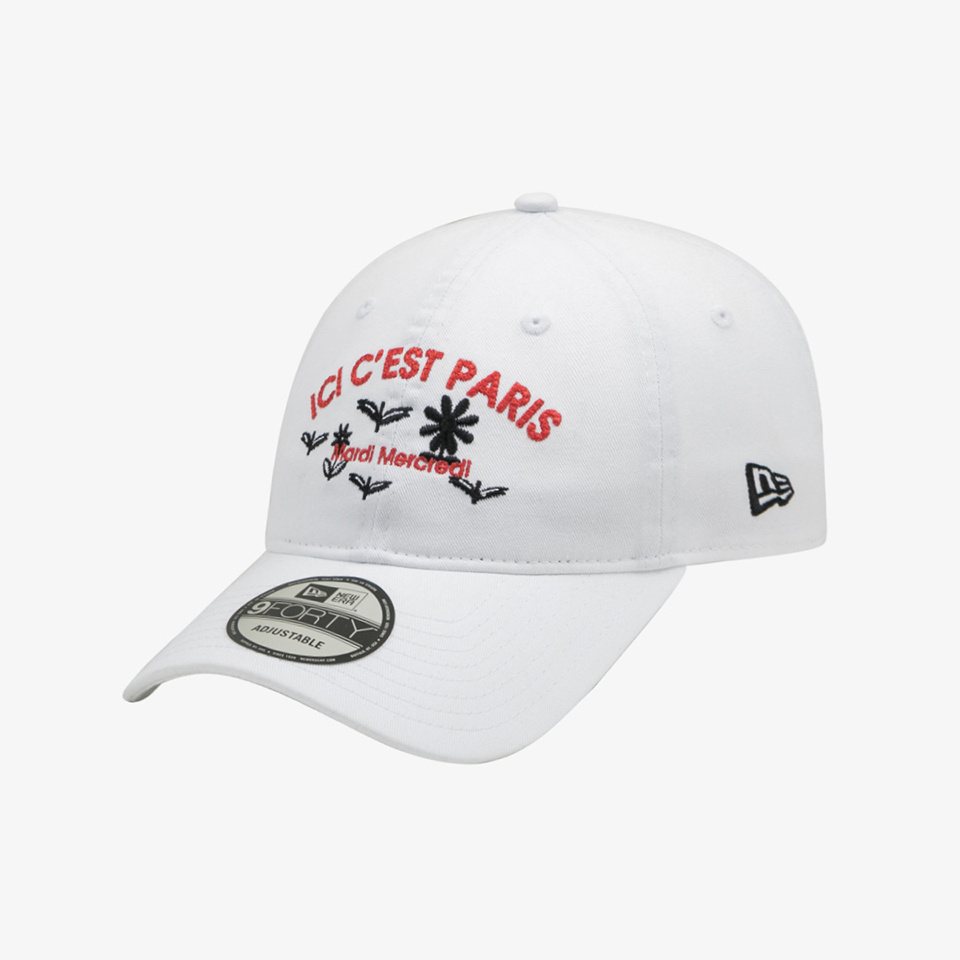 뉴에라 X 마르디 메크르디 ICI CEST PARIS 언스트럭쳐 볼캡 화이트