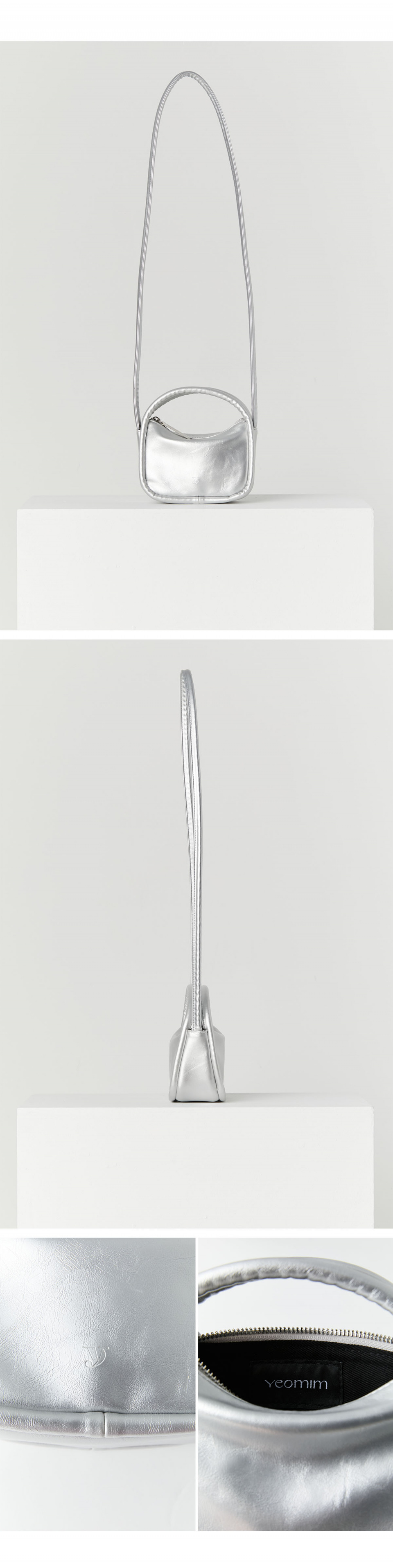 ★YEOMIM★ micro oval bag silver yeo-179 6th restock] Micro oval bag (silver) - YEOMIM