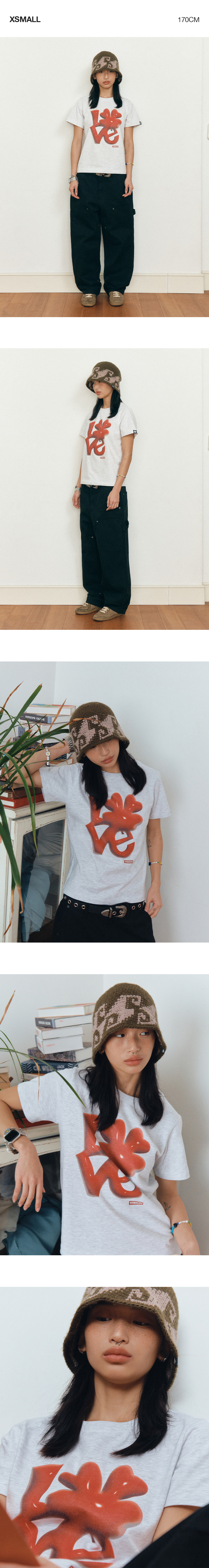 비전스트릿웨어(VISION STREETWEAR) VSW 3D Love T-Shirts Black