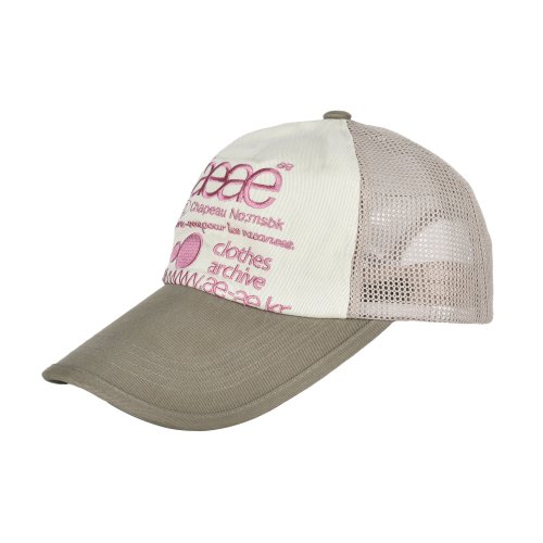 WEB LOGO MESH CAP [OLIVE/BEIGE]