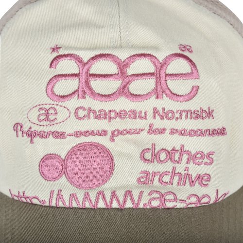 WEB LOGO MESH CAP [OLIVE/BEIGE]