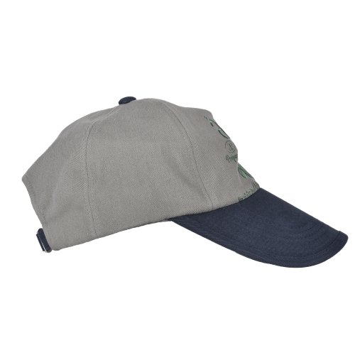 WEB LOGO 5 PANNEL BALL CAP - [GREY/NAVY]