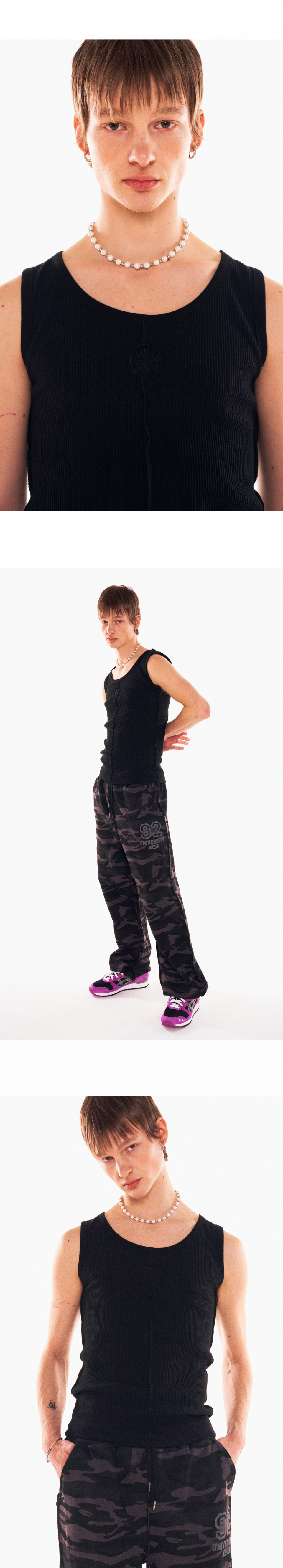 MUSINSA | LECYTO VINTAGE SLEEVELESS_[BLACK]