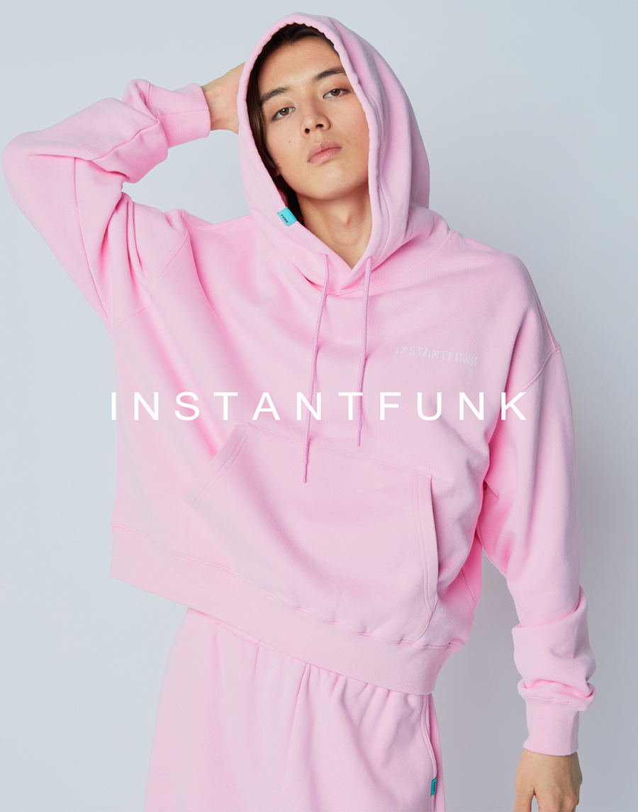 MUSINSA | INSTANTFUNK Standard Logo Hoodie - Pink
