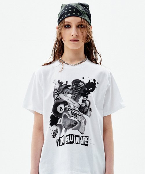 RUIN ME H/S TEE [WHITE]
