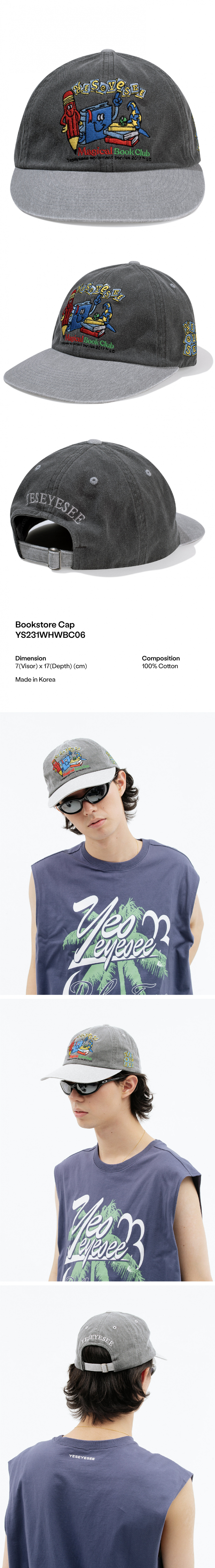 [YESEYESEE] ★ Cartoon Cap MUSINSA | YESEYESEE Cartoon Cap Black