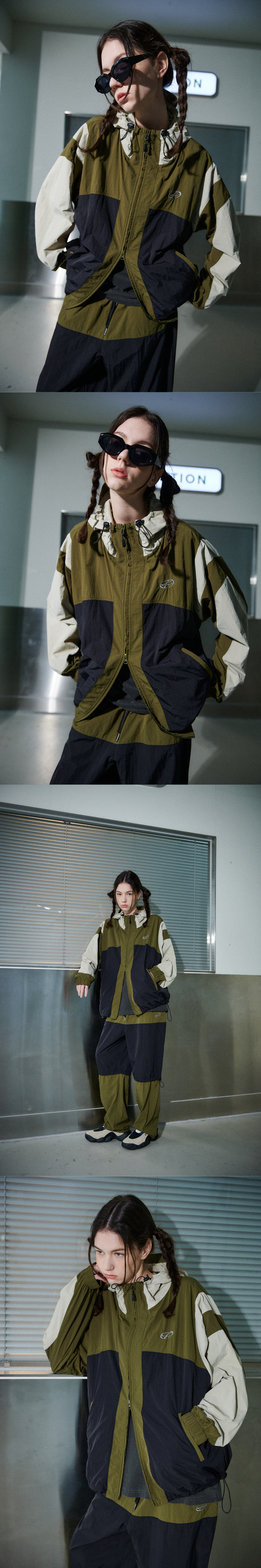 MUSINSA | CPGN STUDIO Cracking Hood Windbreaker Khaki