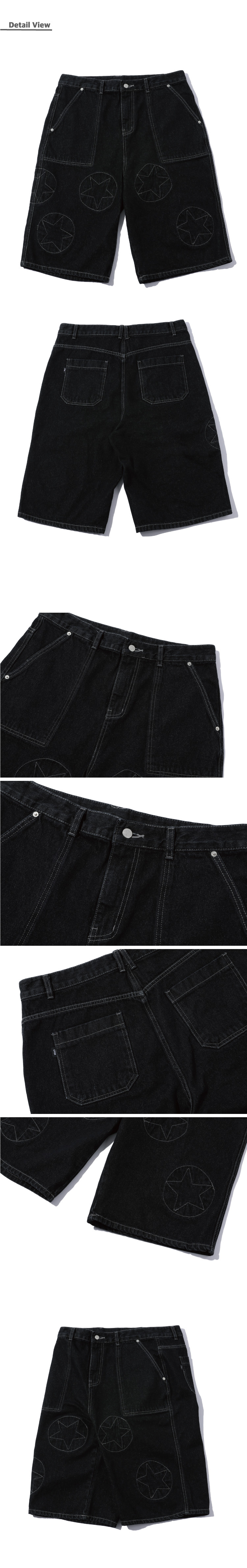 【CPGN STUDIO】Bermuda Half Star Denim Pants MUSINSA | CPGN STUDIO Bermuda Half Star Denim Pants Black