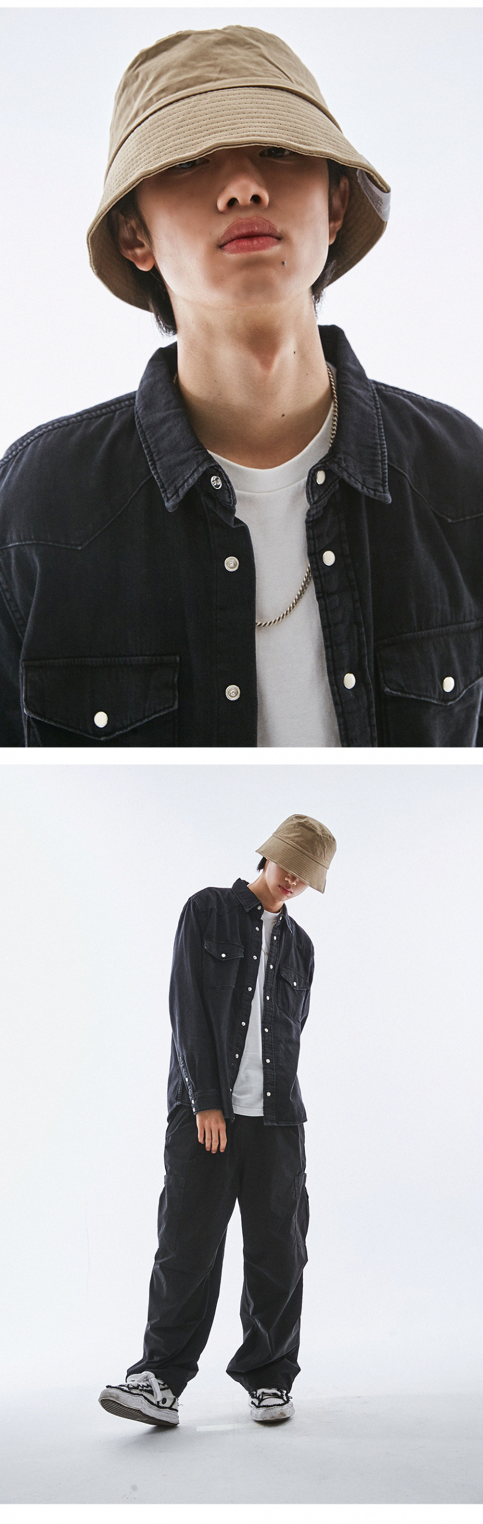 SLEEPY SLIPのLINE MINIMAL BUCKET HAT 全4色 MUSINSA | SLEEPY SLIP LINE MINIMAL IVORY BUCKET HAT