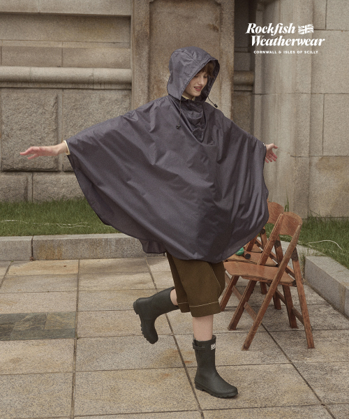 PACKABLE RAIN PONCHO - 5color