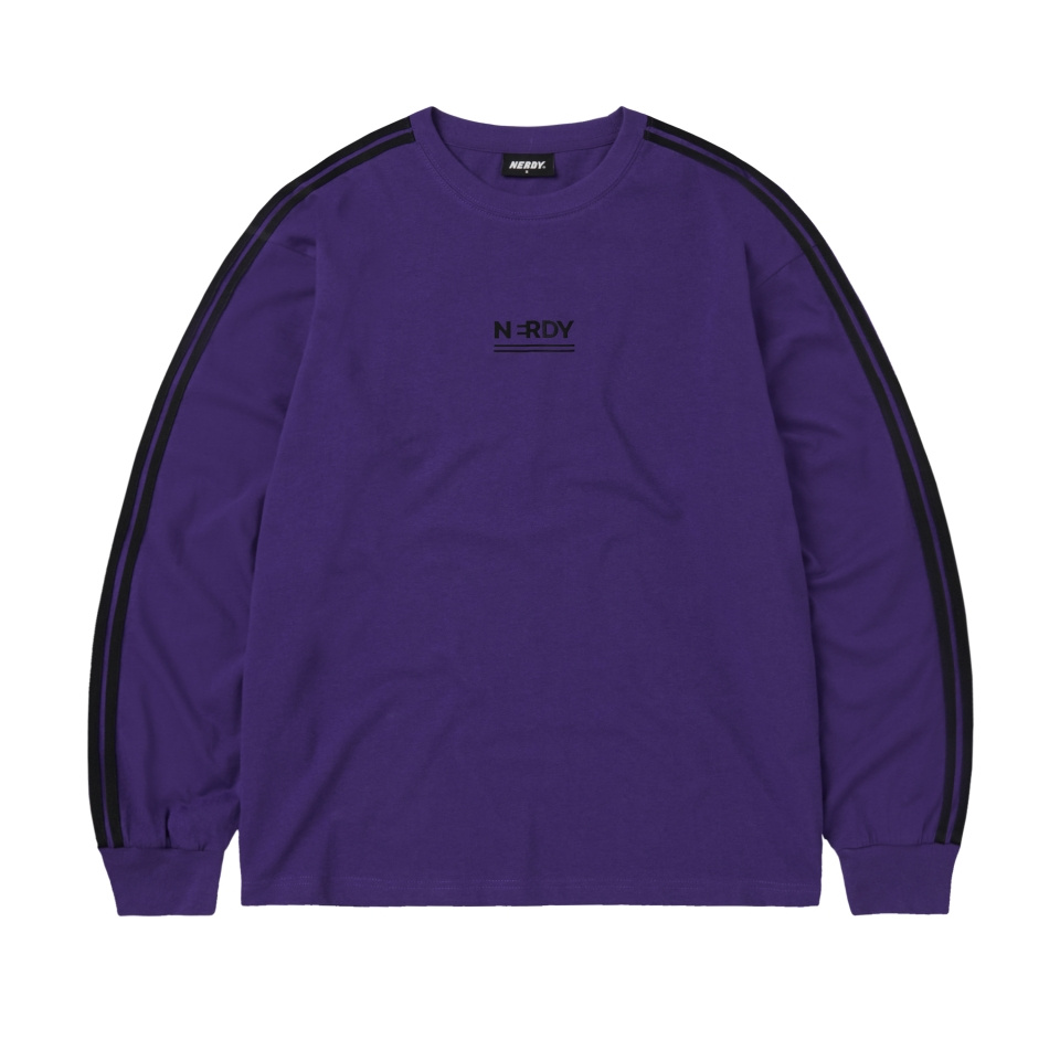 [ NERDY ]★韓国人気★2-LINE LOGO LONG SLEEVE T-SHIRT NERDY ]☆韓国人気☆2-LINE LOGO LONG SLEEVE T-SHIRT (NERDY/T