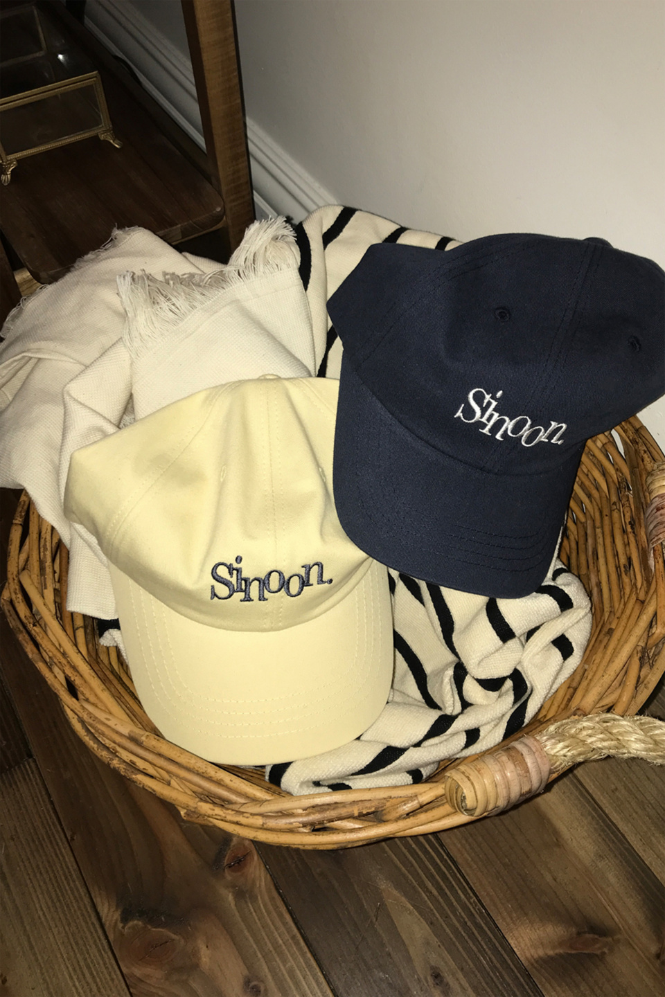 MUSINSA | SINOON CLASSIC LOGO CAP (CREAM YELLOW)