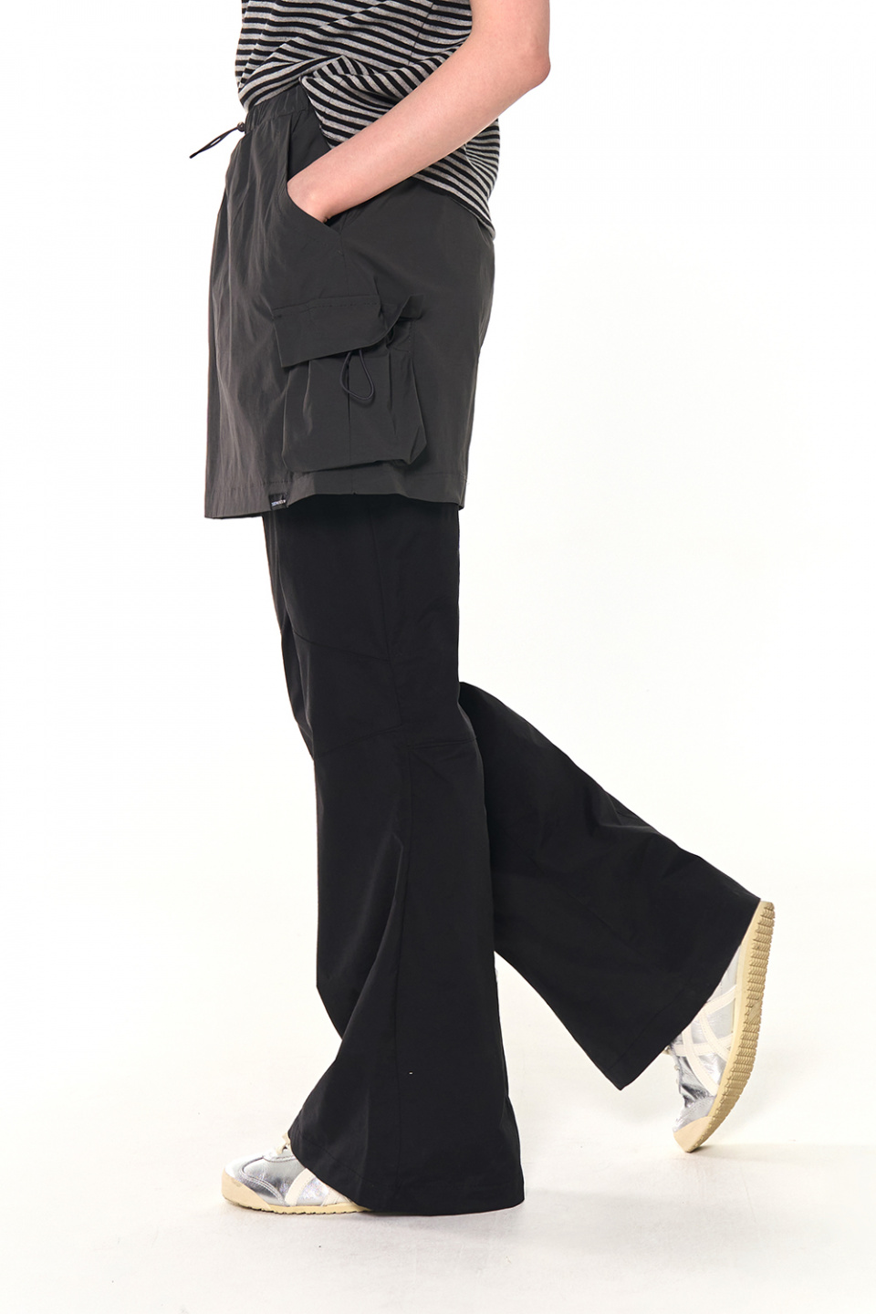 MUSINSA公式 | ZIZEMUSEUM COLORS SKIRT PANTS (BLACK)