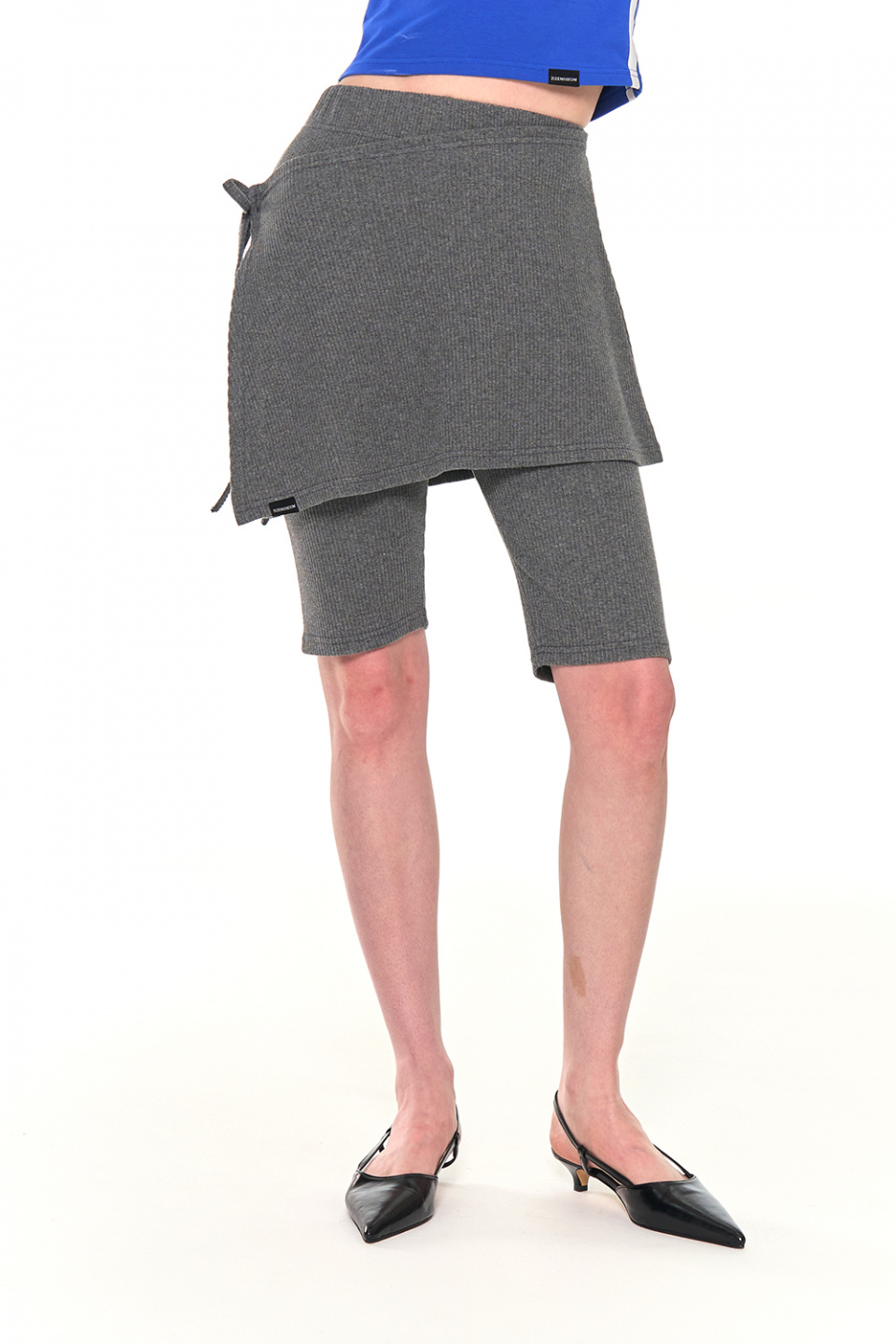 MUSINSA | ZIZEMUSEUM BIKER LAP SKIRT SHORTS (CHACOL)