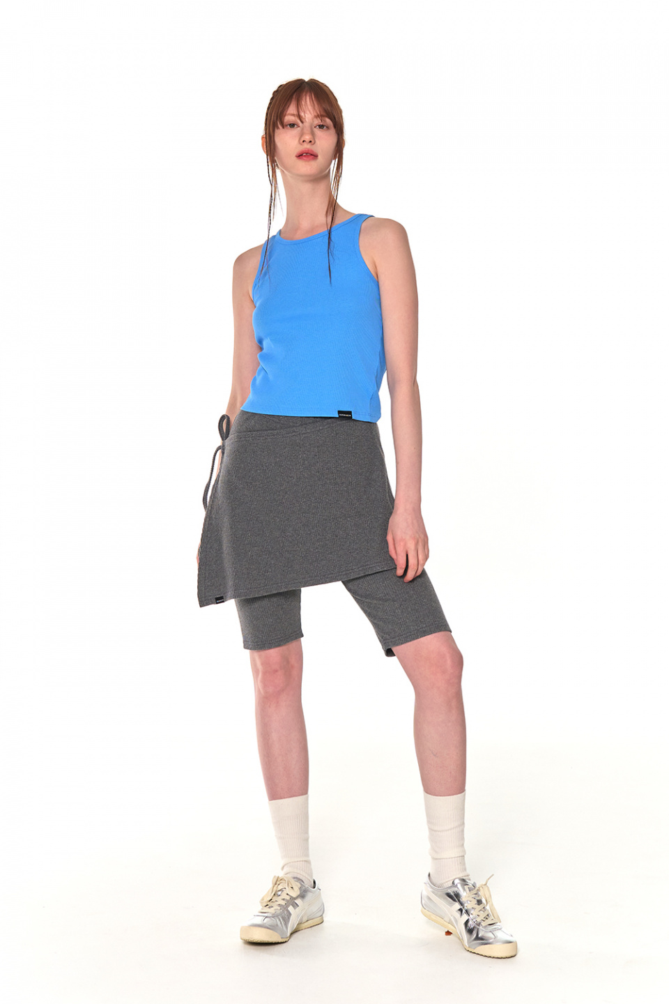 MUSINSA | ZIZEMUSEUM BIKER LAP SKIRT SHORTS (CHACOL)