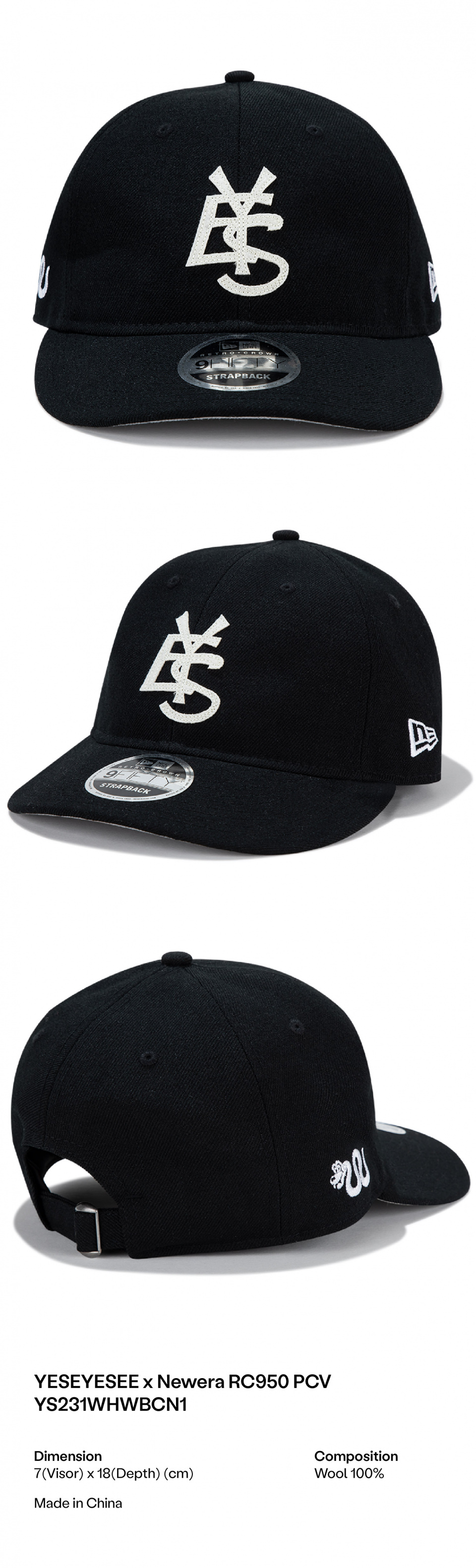 MUSINSA公式 | YESEYESEE YESEYESEE x Newera RC950 PCV BLACK