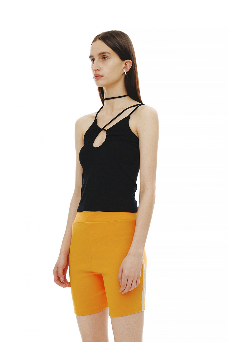 MUSINSA | CERRIC ROUND HOLE STRING SLEEVELESS / BLACK