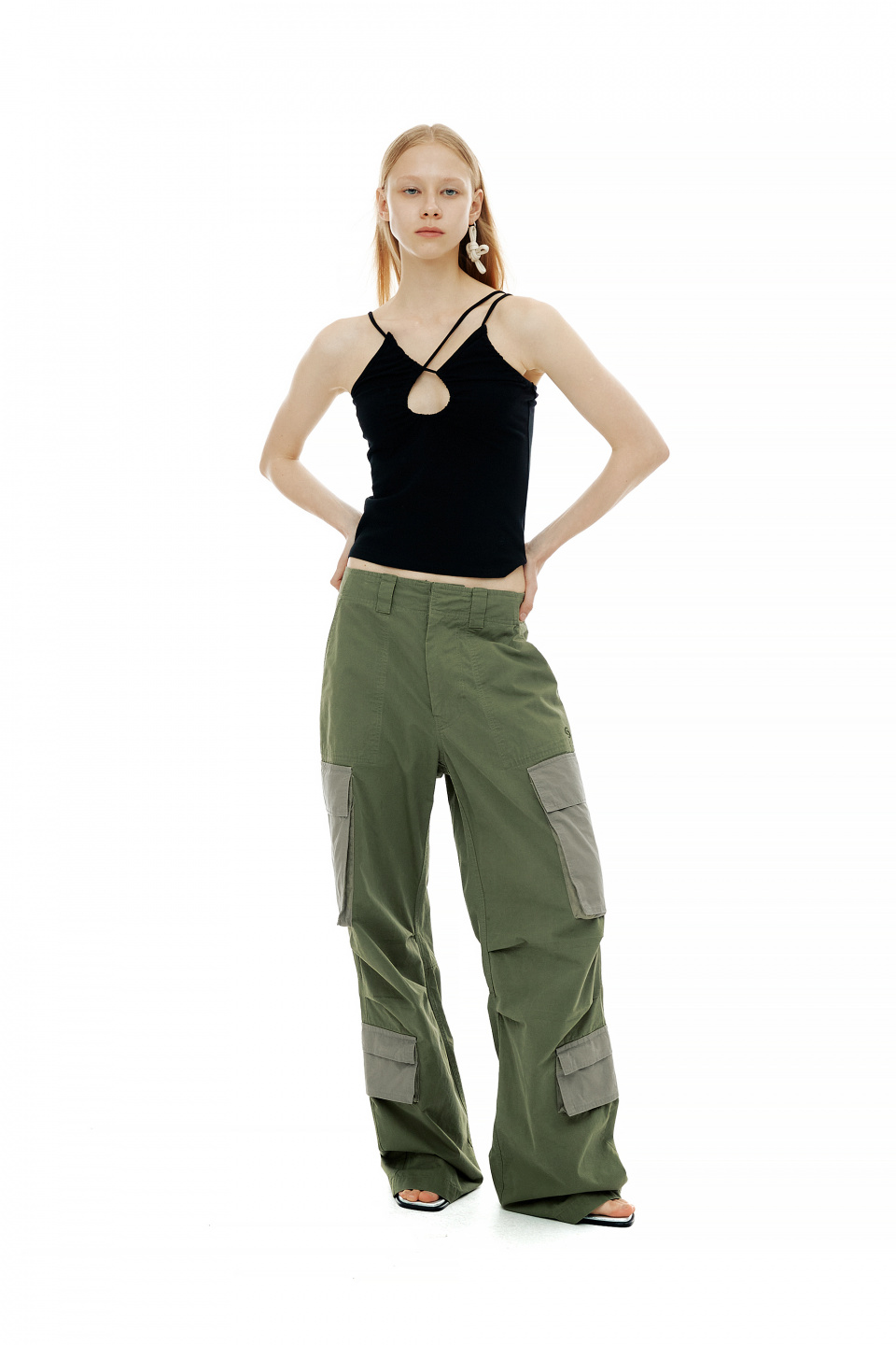 ★CERRIC★BASIC SLEEVELESS★1852★Melange Grey★韓国★大人気 RERACSE OVER SIZE SHORT SLEEVE PULLOVER KNIT(FREE GREY): THE