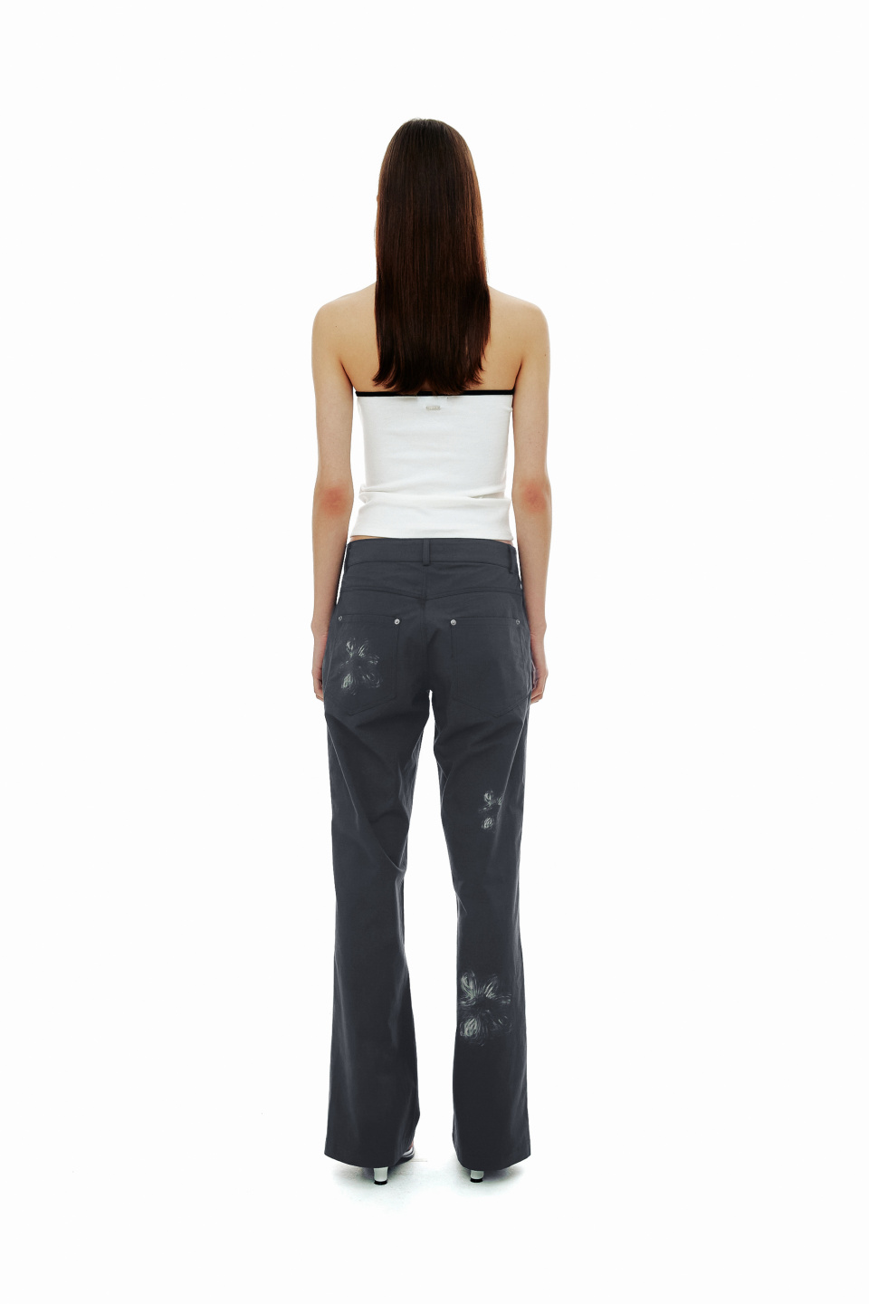 ★CERRIC★FLOWER BRUSH COTTON PANTS★590_591★韓国★大人気★ MUSINSA | CERRIC FLOWER BRUSH COTTON PANTS / CHARCOAL