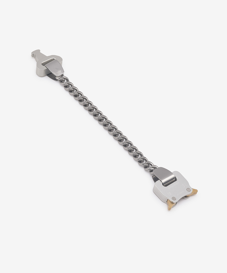 ★ALYX★ Double Chain Bracelet Silver AAUJW0216OT01GRY0002 MUSINSA公式 | 1017 ALYX 9SM Metal Buckle Bracelet - Silver