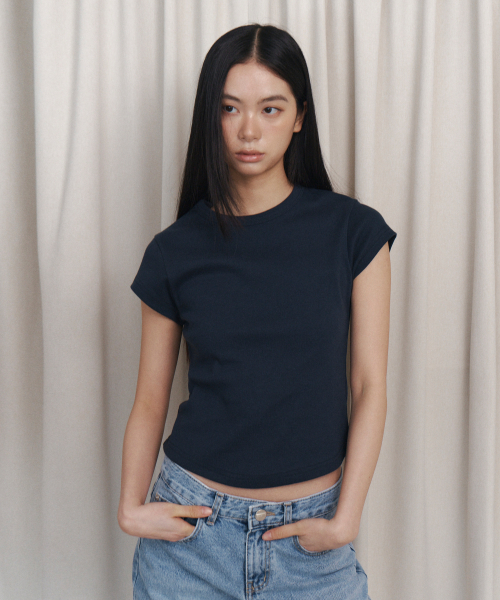 C 90S LINE BASIC T-SHIRT_NAVY
