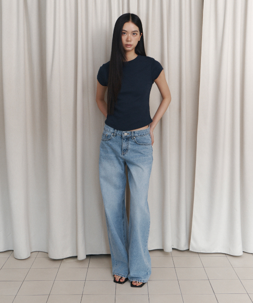 C 90S LINE BASIC T-SHIRT_NAVY
